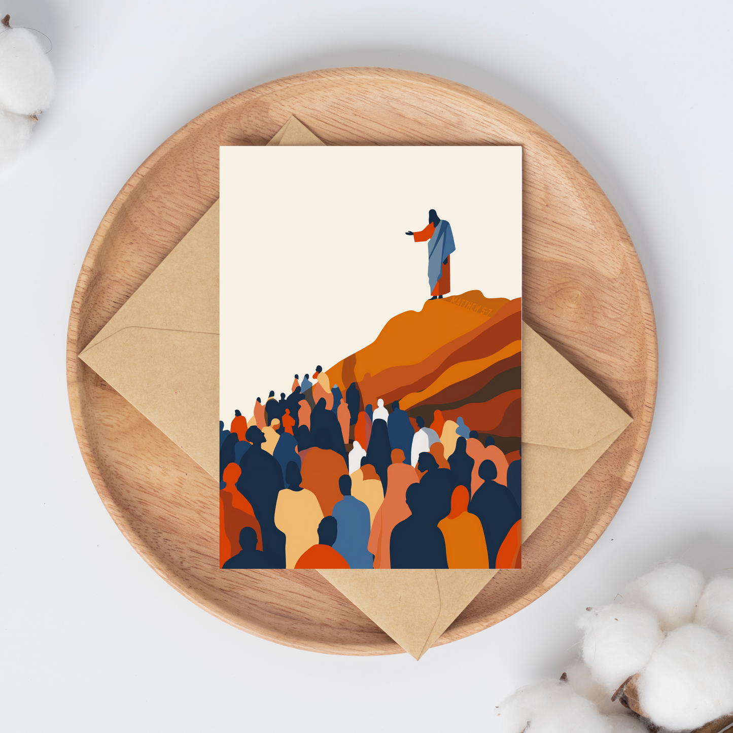 Sermon on the Mount Minimalist Art Print - Matthew 5-7 Christian Digital Wall Art - Inspirational Bible Verse Decor (Digital Download)