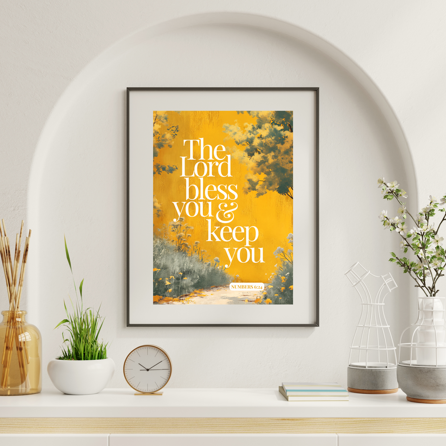 The Lord Bless You & Keep You - Numbers 6 24 Blessed Christian Wall Art (Digital Download)