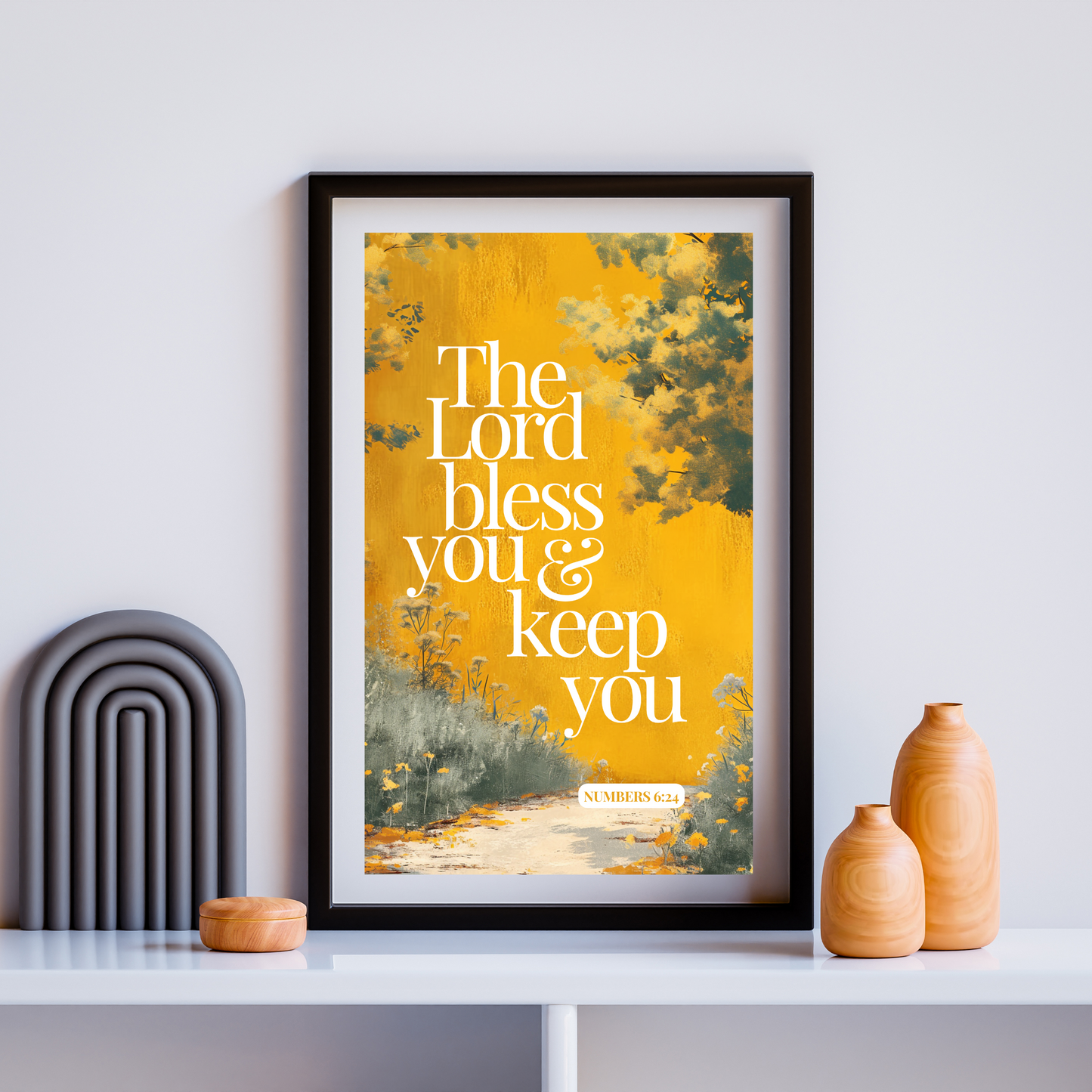 The Lord Bless You & Keep You - Numbers 6 24 Blessed Christian Wall Art (Digital Download)