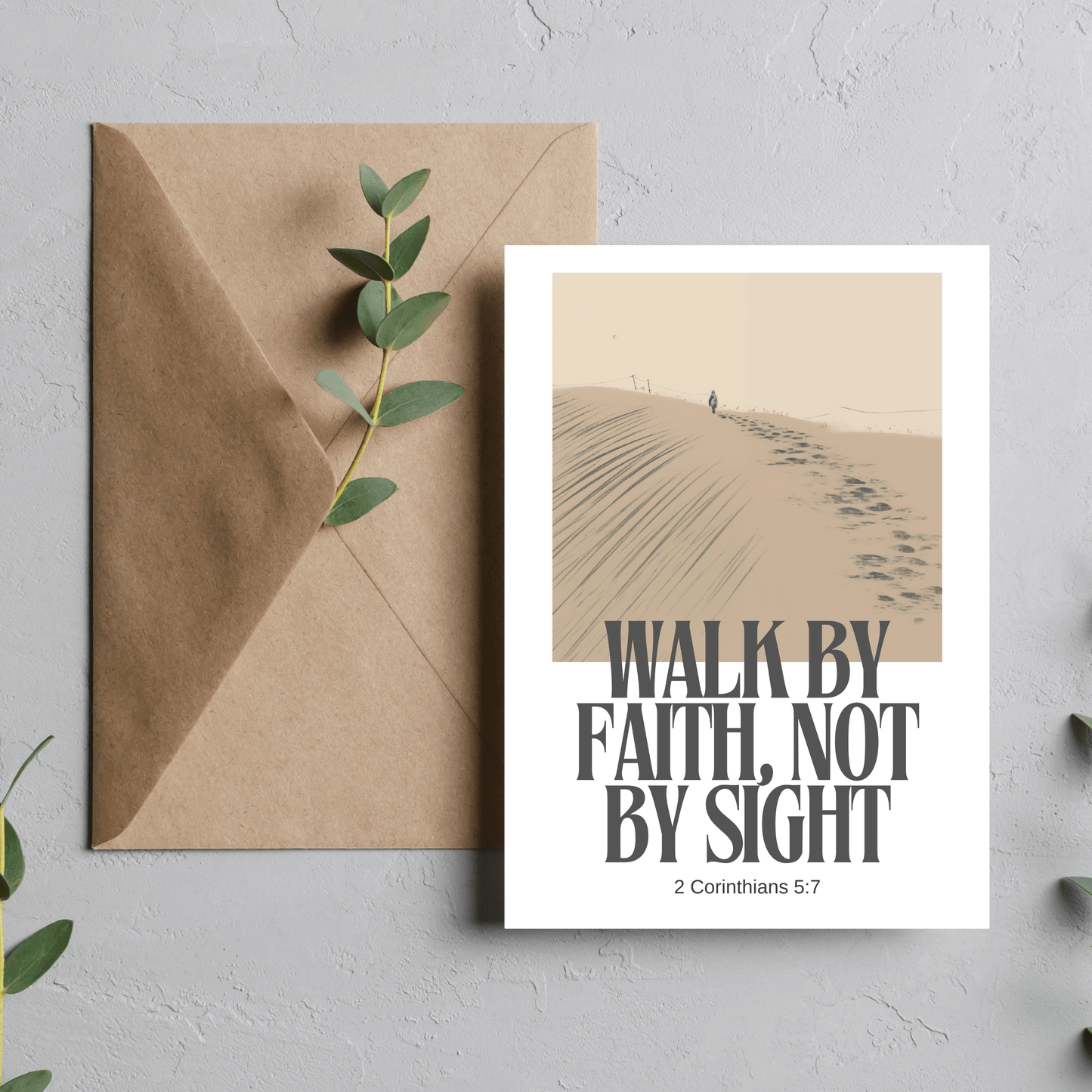 Walk By Faith, Not By Sight - 2 Corinthians 5 7 Spiritual Christian Wall Art (Digital Download)