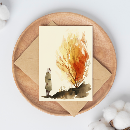 Moses and the Burning Bush Digital Art Print | Bible Wall Art | Exodus 3 (Digital Download)