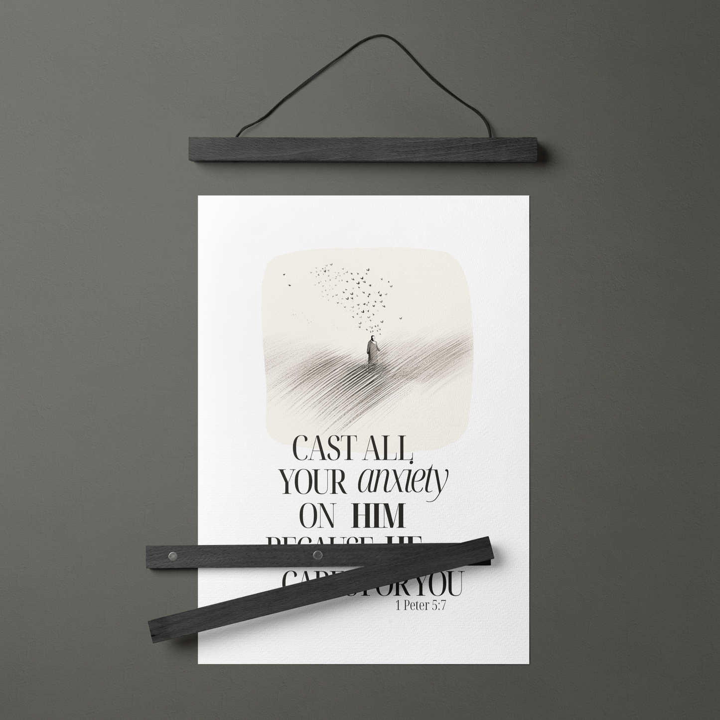 Cast All Your Anxiety Premium Matte Paper Poster with Hanger