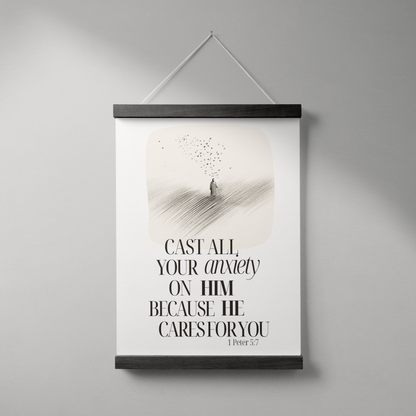 Cast All Your Anxiety Premium Matte Paper Poster with Hanger