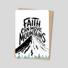 "Faith Can Move Mountains" Bible Verse Card - Matthew 17:20 Christian Greeting Card