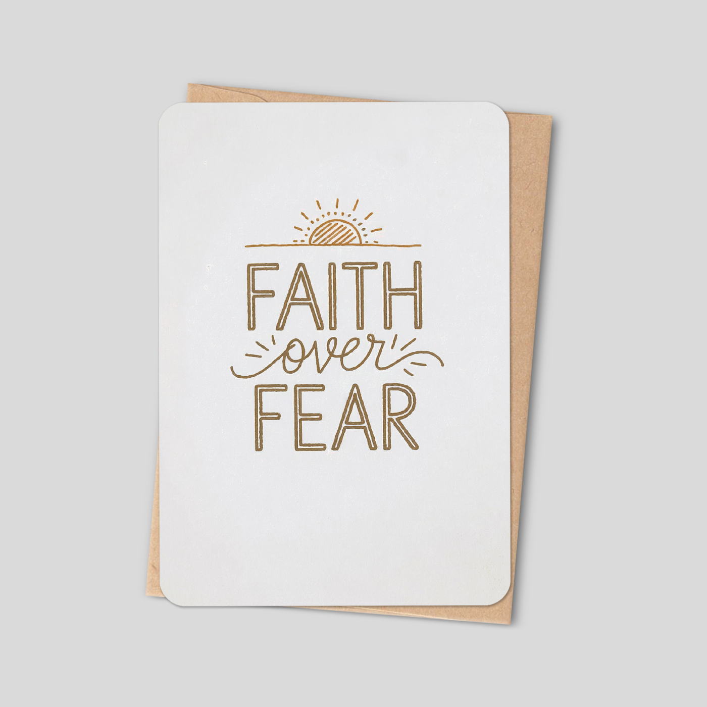 "Faith Over Fear" Christian Card - Inspirational Greeting Card