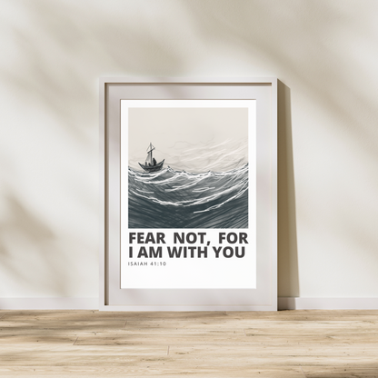 Fear Not For I Am With You - Isaiah 41 10 Encouraging Christian Wall Art (Digital Download)