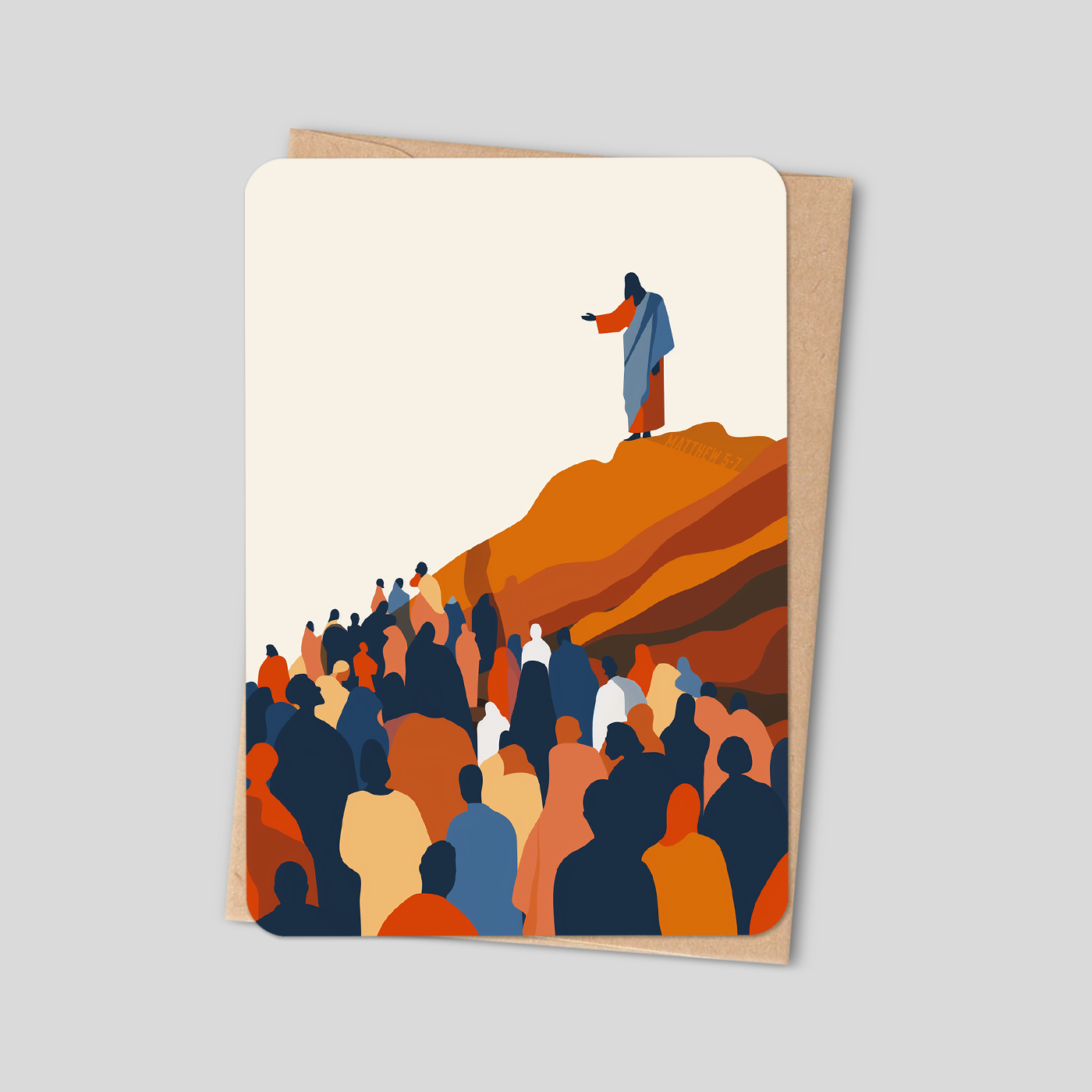 "Sermon on the Mount" Christian Card - Jesus Bible Verse Greeting Card