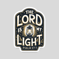 "The Lord Is My Light" Christian Sticker - Psalm 27:1 Vinyl Decal, Bible Verse Sticker