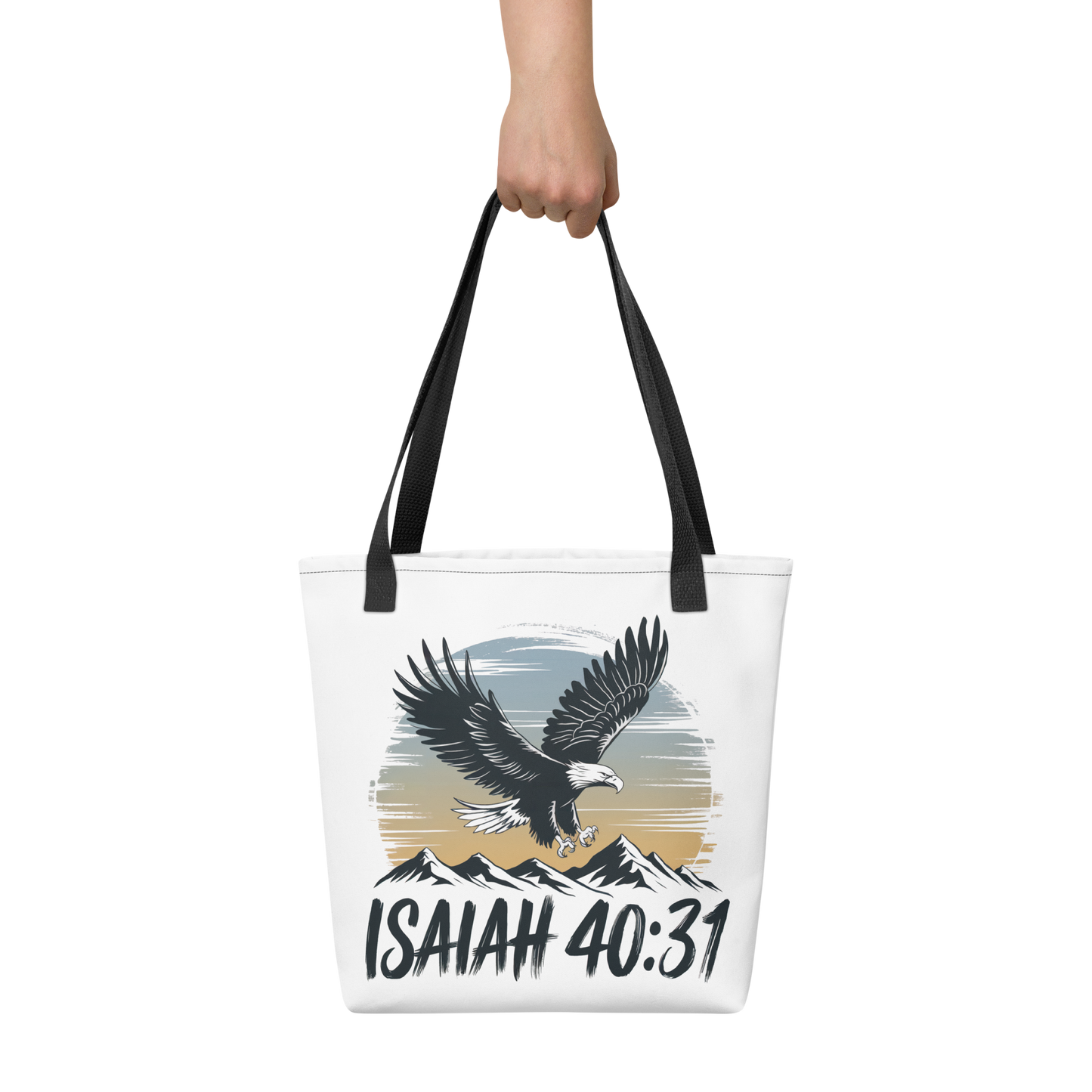 "Soar on Wings Like Eagles" Isaiah 40:31 Christian Tote Bag