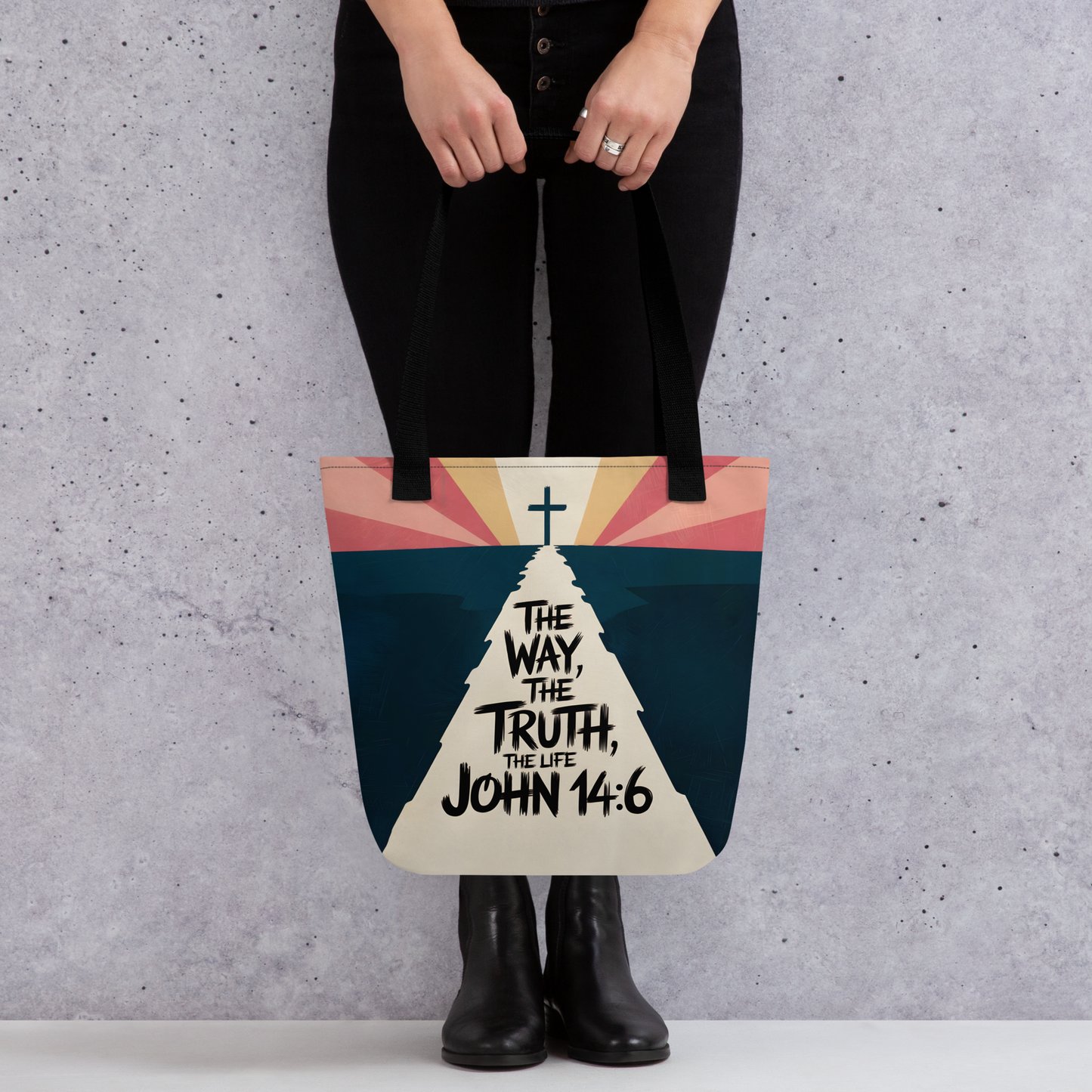 "The Way, The Truth, The Life" John 14:6 Christian Tote Bag