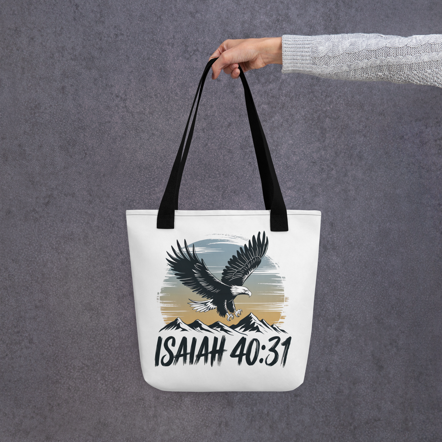 "Soar on Wings Like Eagles" Isaiah 40:31 Christian Tote Bag