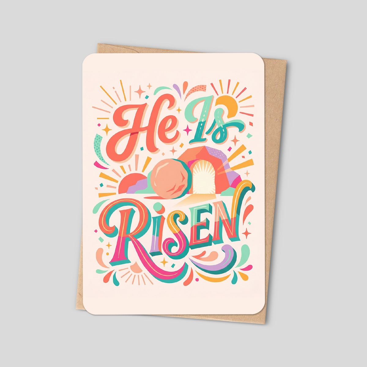 He Is Risen — Easter Resurrection Greeting Card