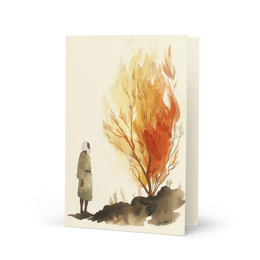 Moses and the Burning Bush - Exodus 3 Greeting Card