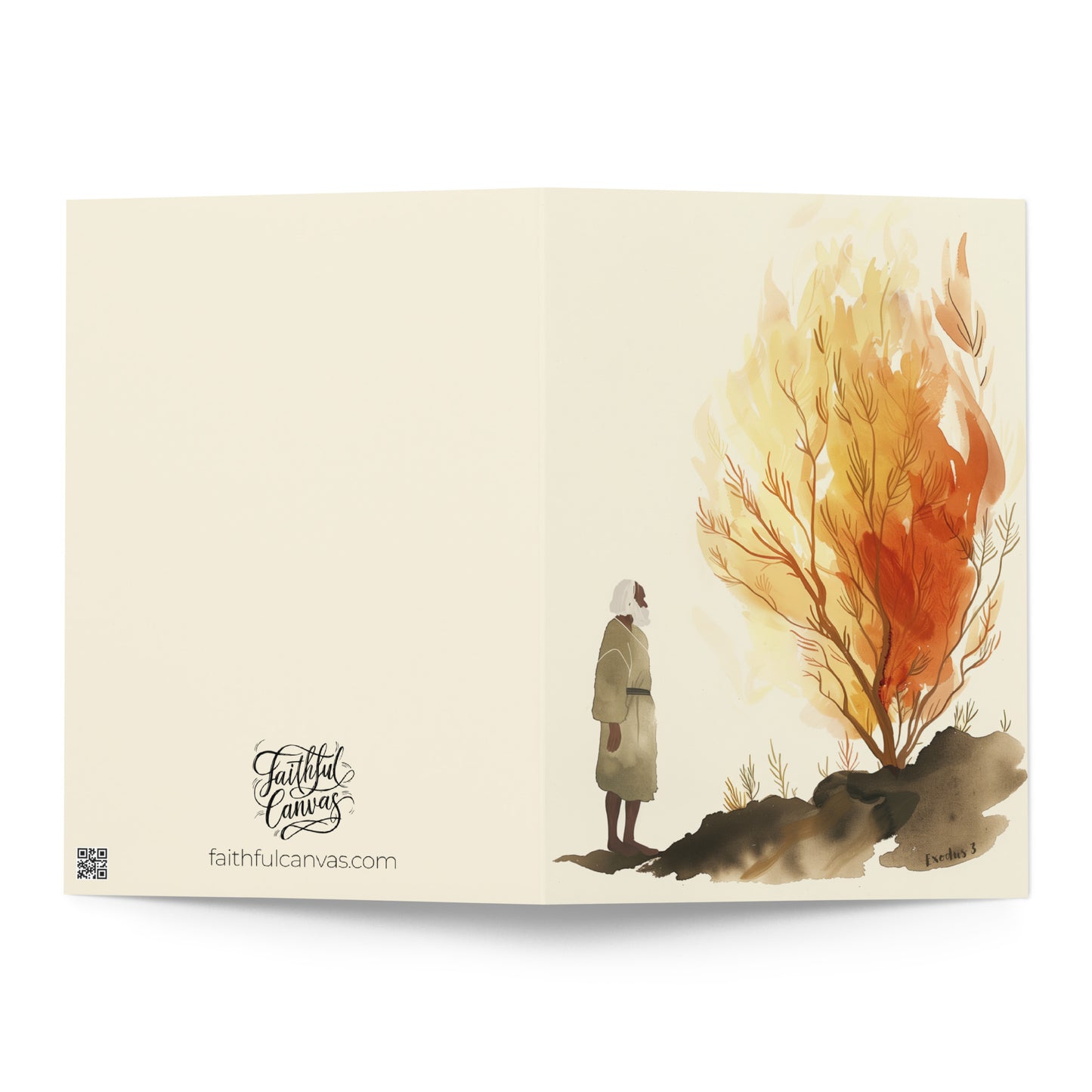 Moses and the Burning Bush - Exodus 3 Greeting Card