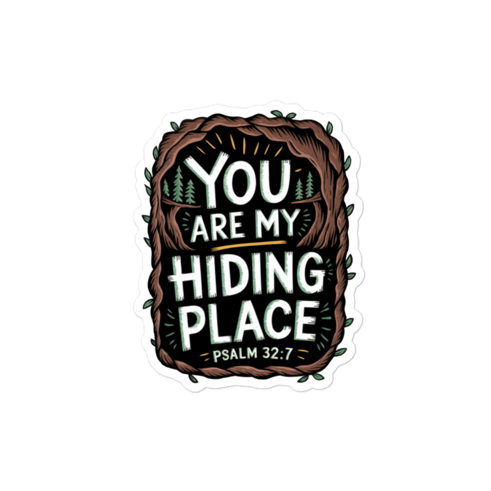 You Are My Hiding Place" Psalm 32:7 Christian Sticker