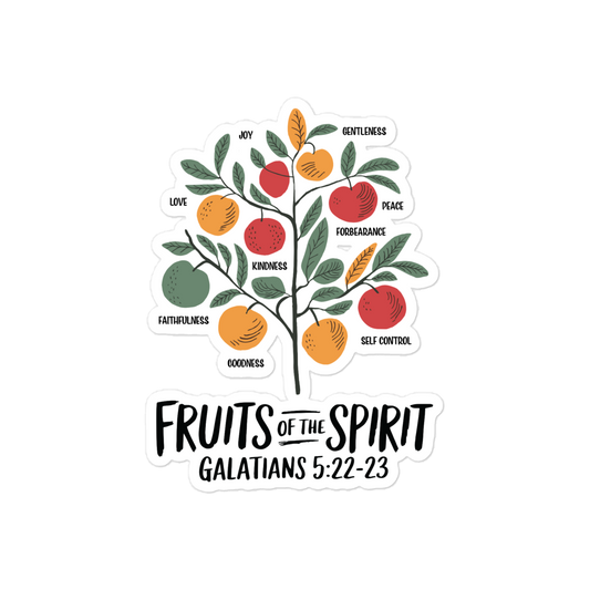 "Fruits of the Spirit" Galatians 5:22-23 Christian Sticker