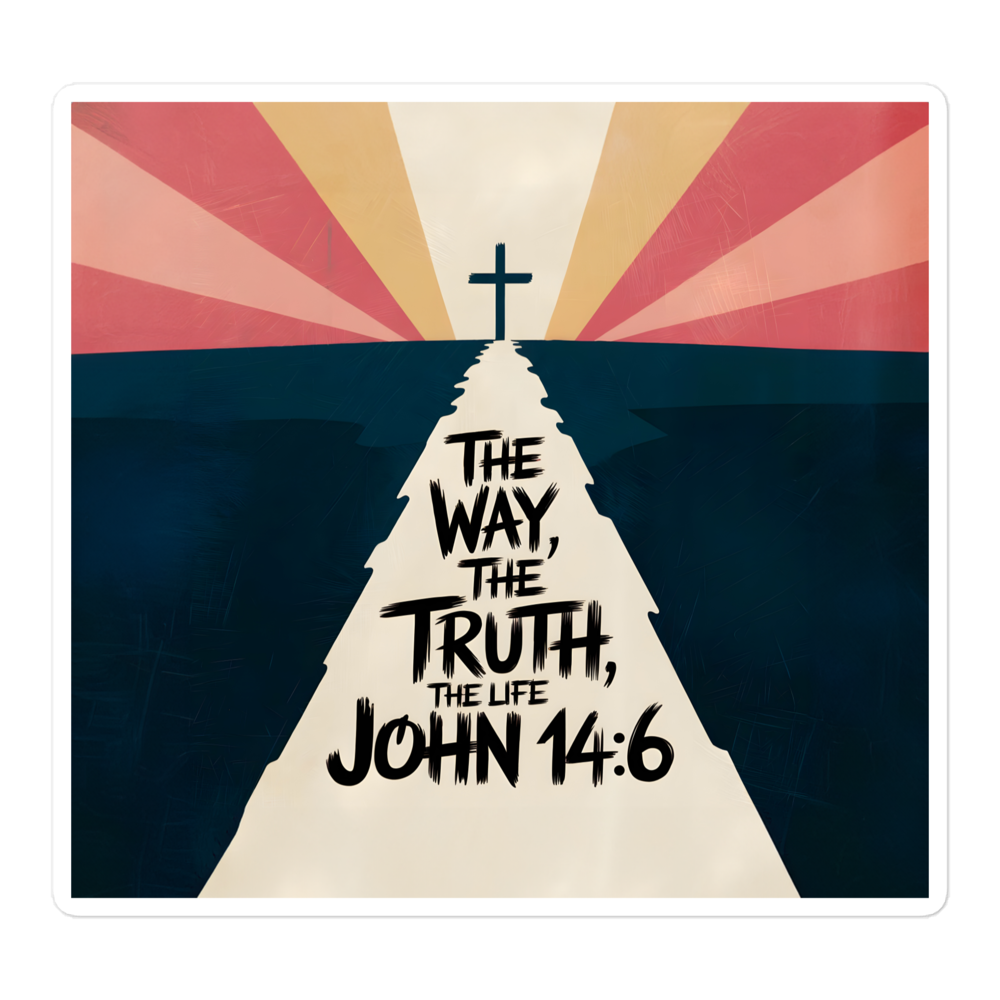 "The Way, The Truth, The Life" John 14:6 Christian Sticker