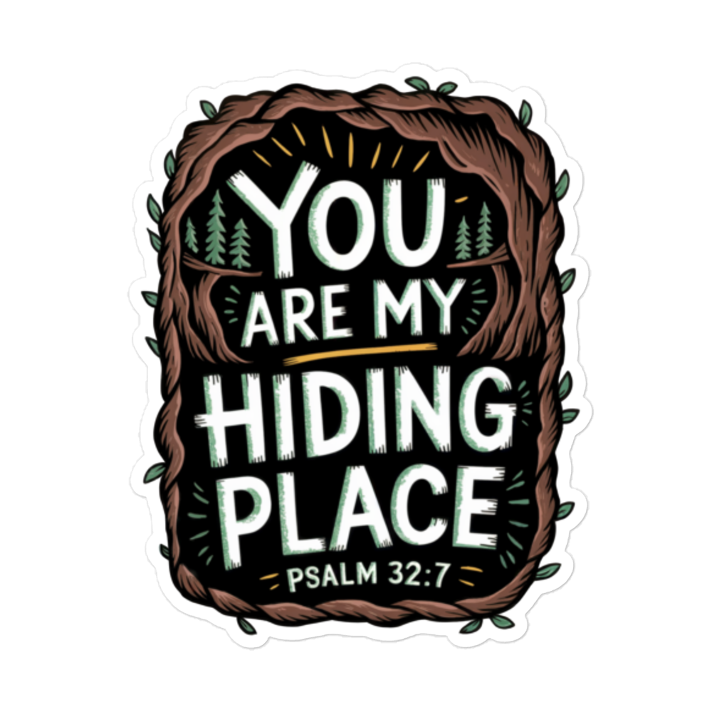 You Are My Hiding Place" Psalm 32:7 Christian Sticker