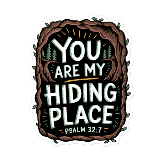 You Are My Hiding Place" Psalm 32:7 Christian Sticker