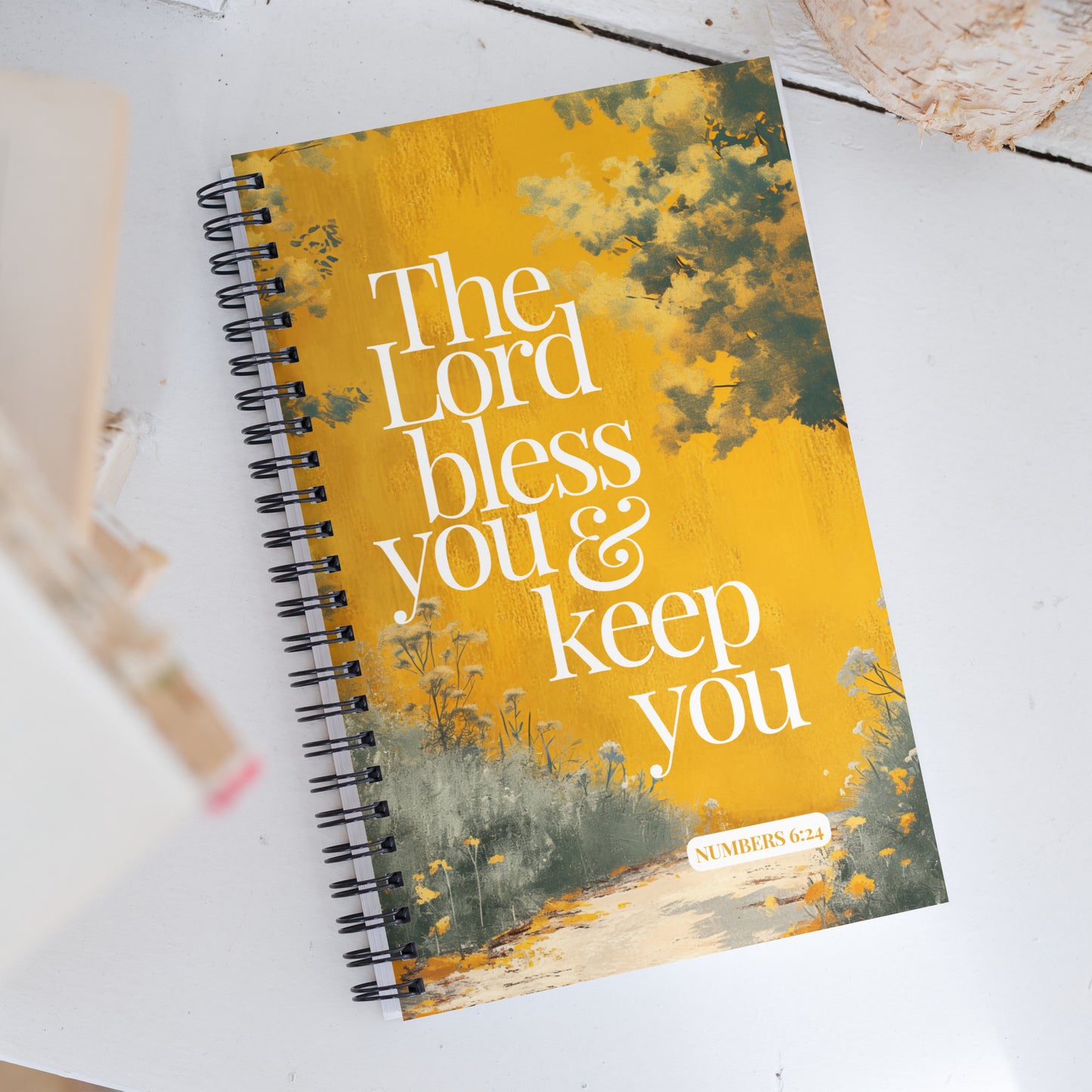 The Lord Bless You & Keep You - Numbers 6:24 Spiral Notebook