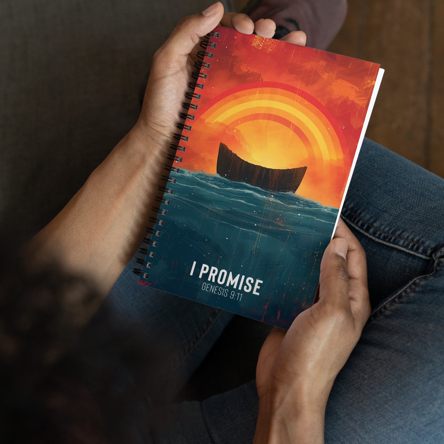 I Promise - Genesis 9:11 Spiral Notebook