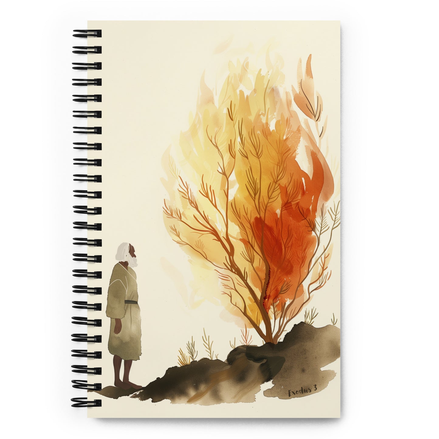 Moses and the Burning Bush - Exodus 3 Spiral Notebook