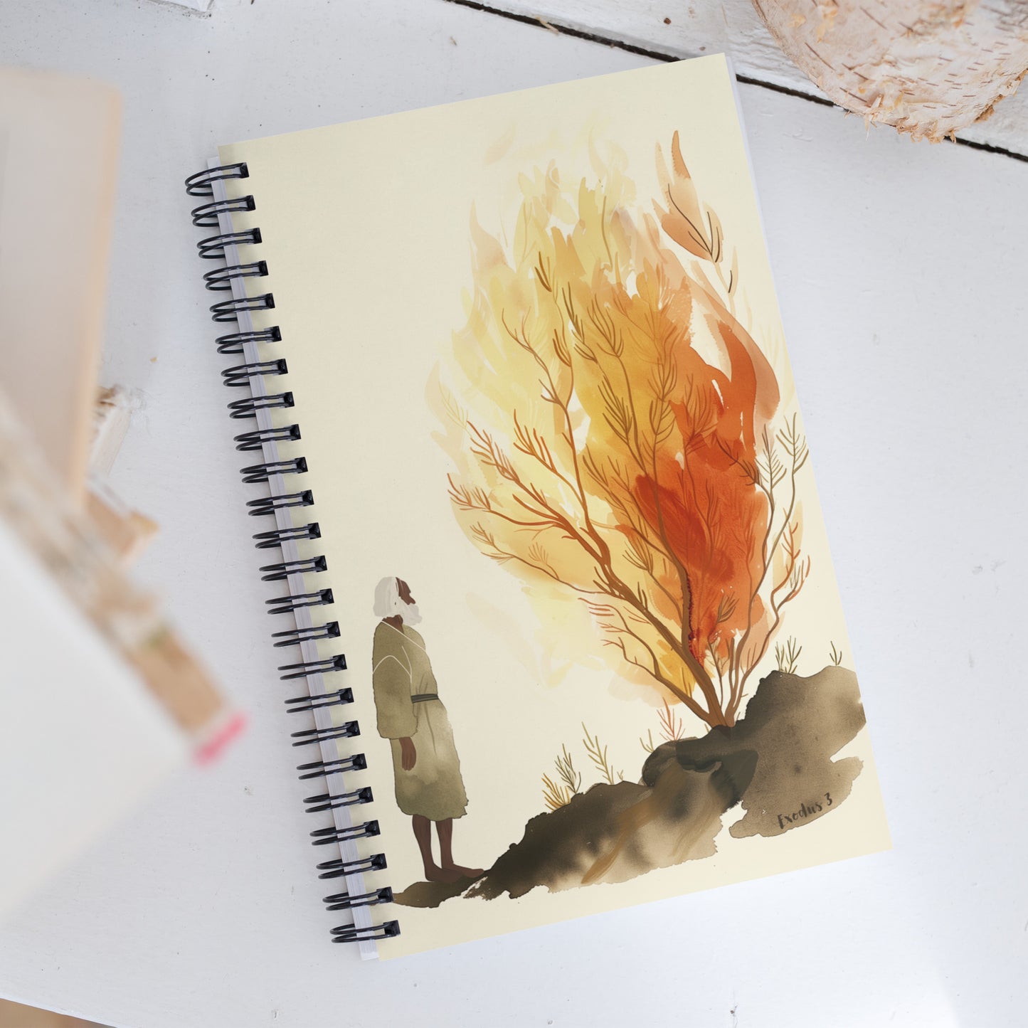 Moses and the Burning Bush - Exodus 3 Spiral Notebook