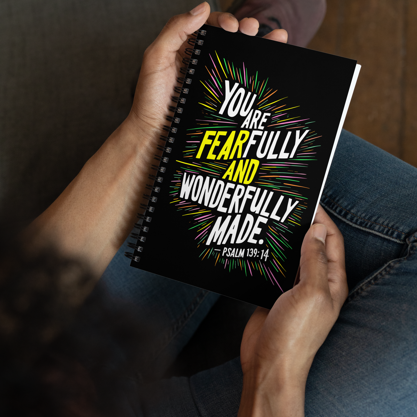 You Are Fearfully and Wonderfully Made - Psalm 139:14 Spiral Notebook