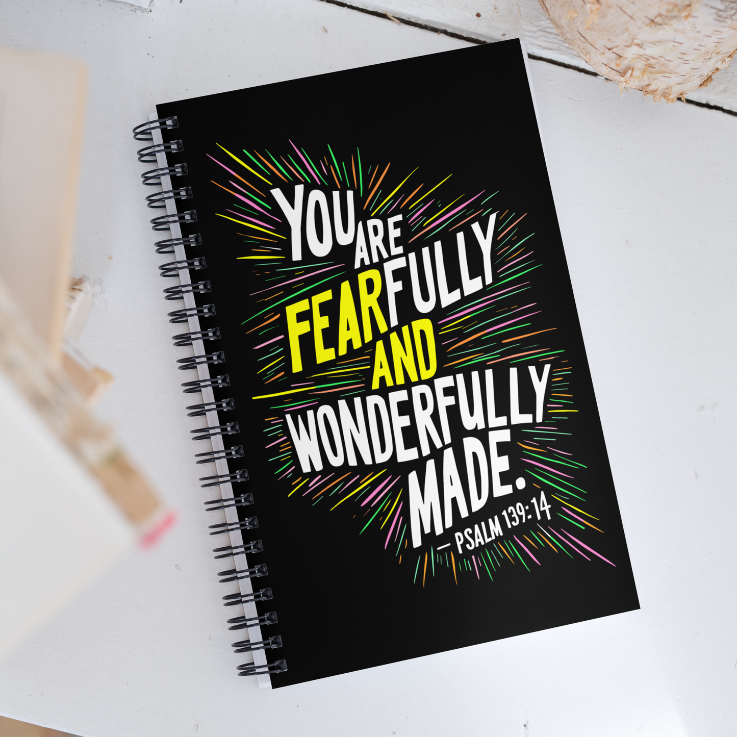 You Are Fearfully and Wonderfully Made - Psalm 139:14 Spiral Notebook