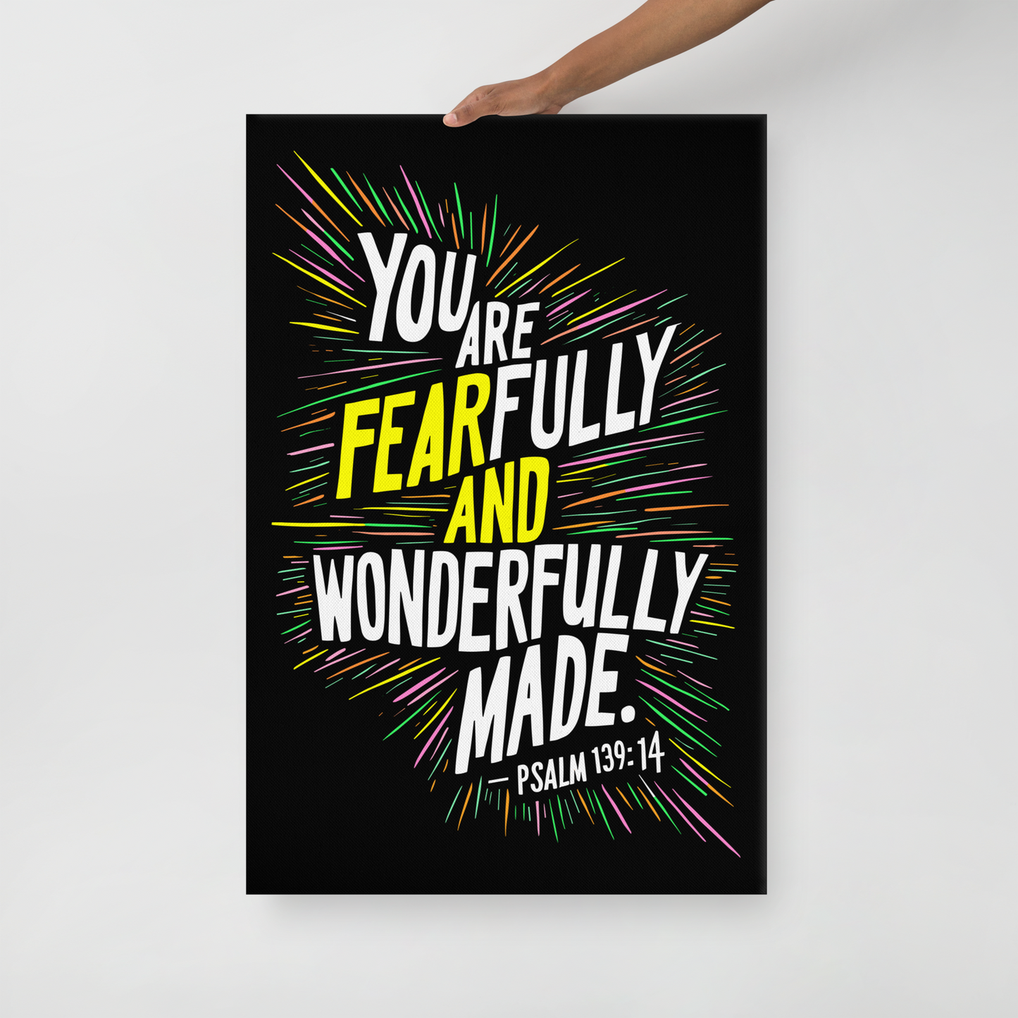 You Are Fearfully and Wonderfully Made - Psalm 139:14 Canvas Art Print