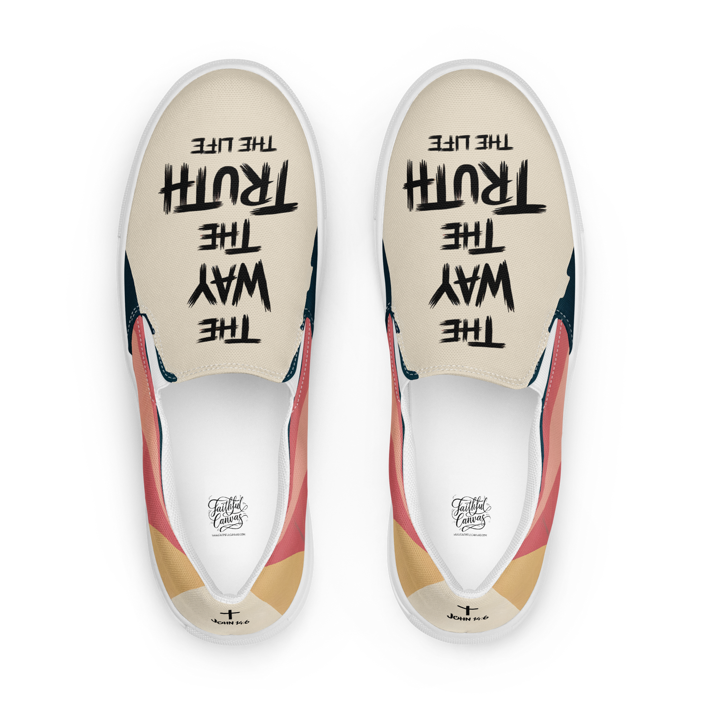 John 14:6 Bible Verse Shoes - Women's Slip-On Canvas Shoes