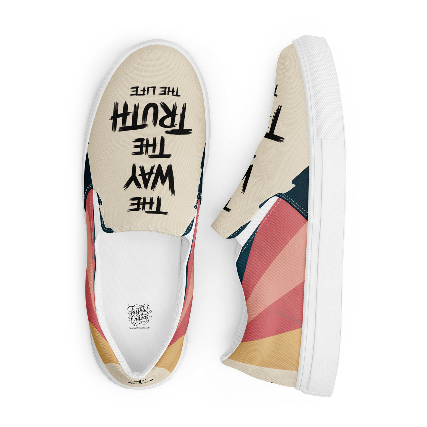 John 14:6 Bible Verse Shoes - Women's Slip-On Canvas Shoes