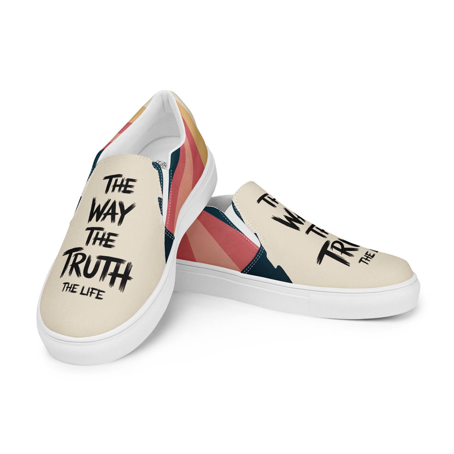 John 14:6 Bible Verse Shoes - Women's Slip-On Canvas Shoes