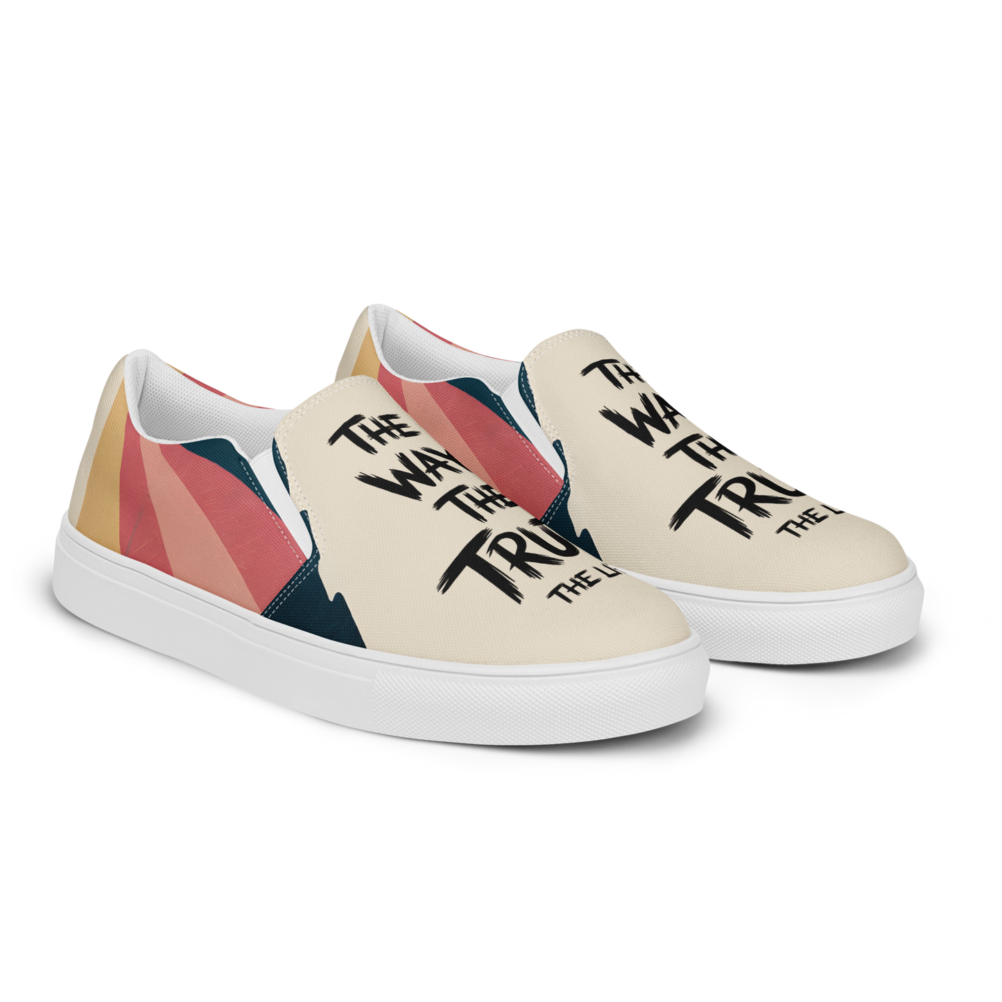 John 14:6 Bible Verse Shoes - Women's Slip-On Canvas Shoes