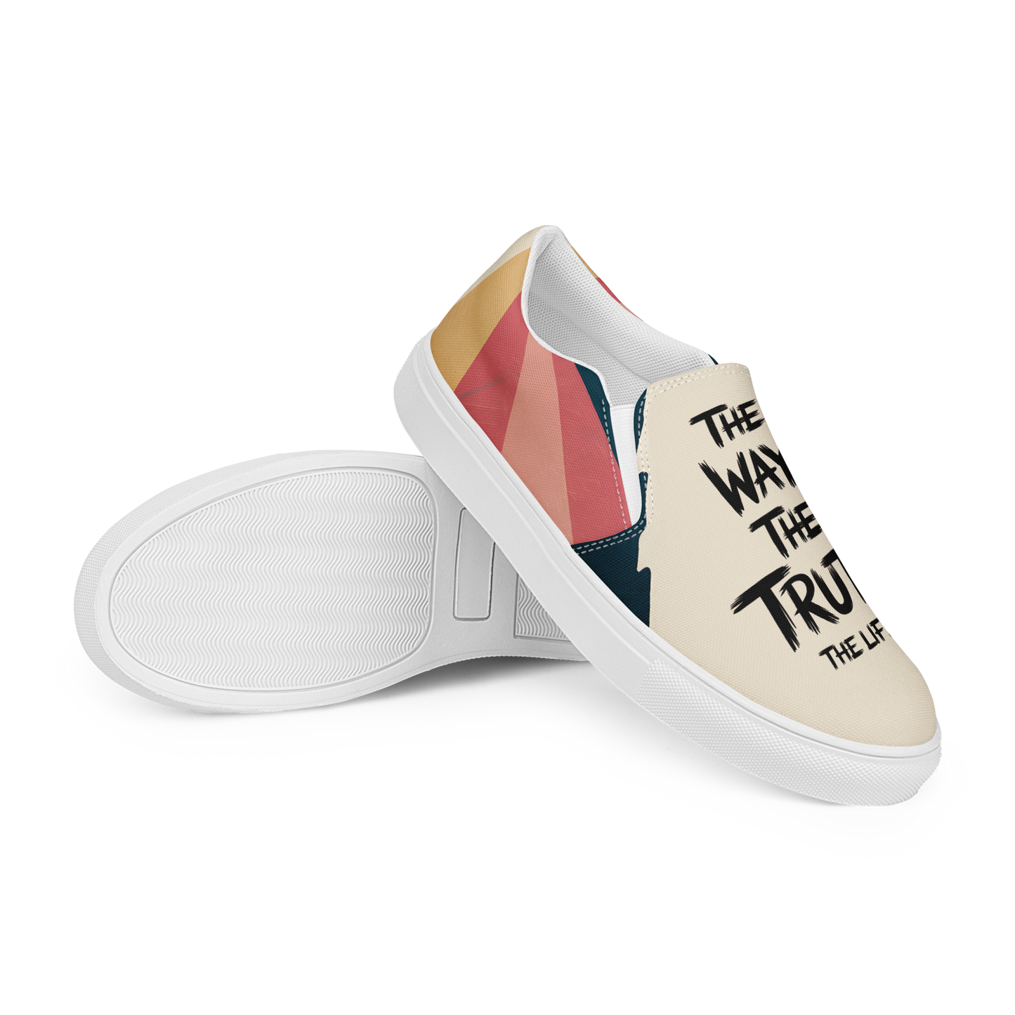 John 14:6 Bible Verse Shoes - Women's Slip-On Canvas Shoes